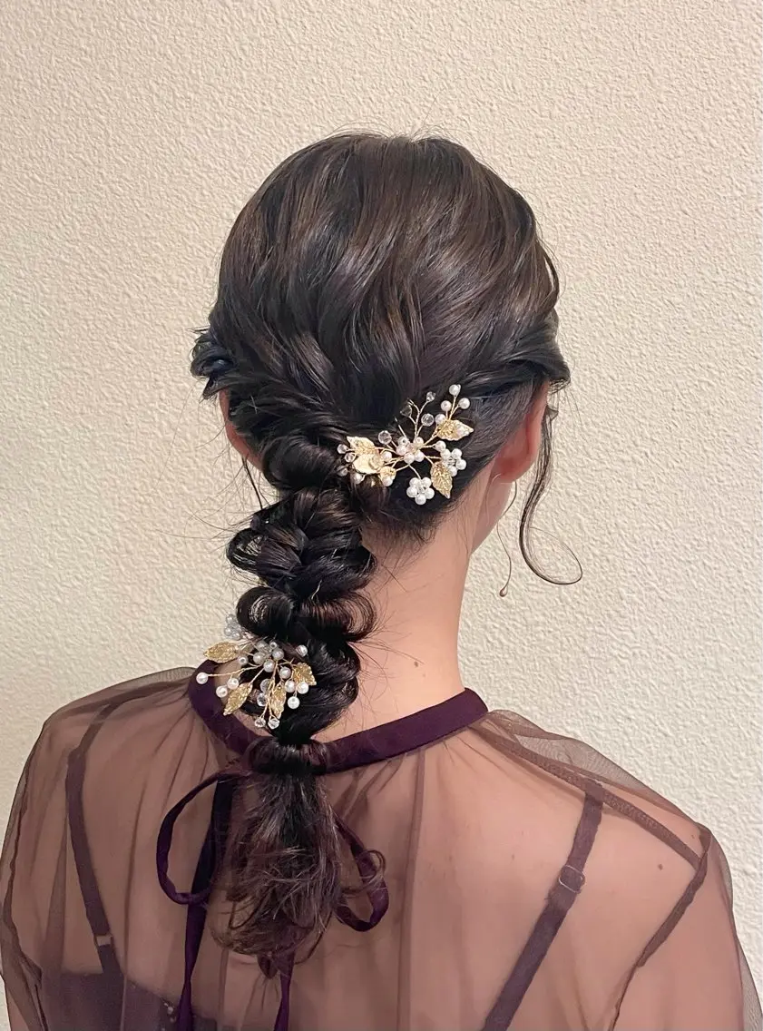 ロング ヘアアレンジ エクステ&ヘアセット Milaのヘアスタイル
