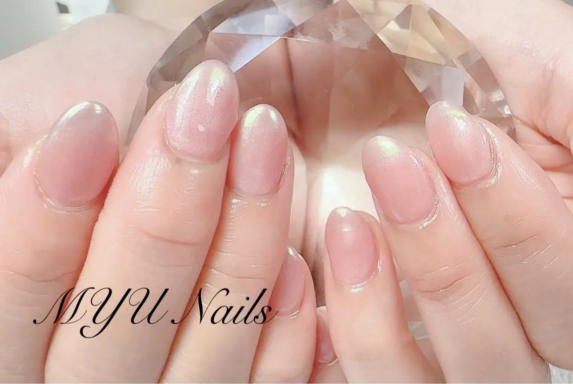 ネイル ジェルネイル 持ち込み パラジェル ニュアンスネイル🌈 MYU Nailsのネイルデザイン