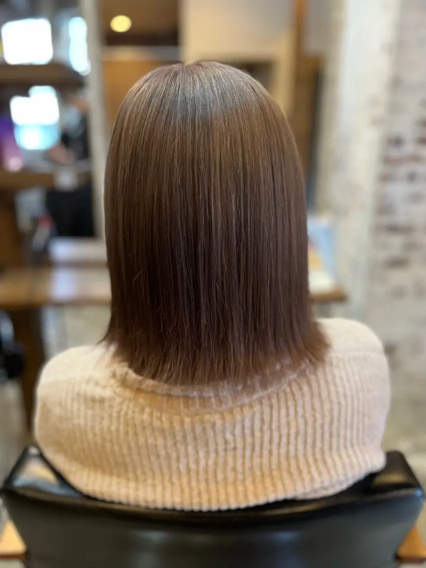 セミロング ヘアカラー トリートメント 水谷 竜也のヘアスタイル