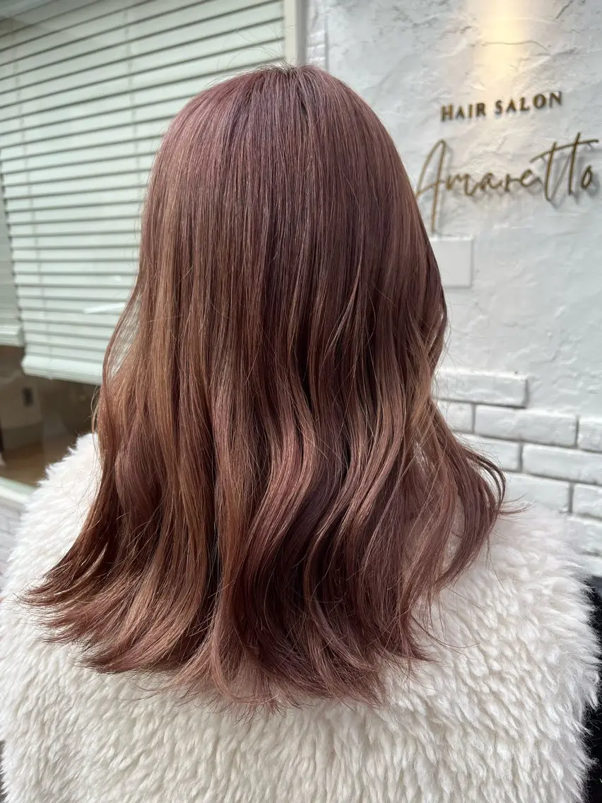 ミディアム カラー ダブルカラー ピンクカラー ヘアカラー 🌈透明感カラー🌈 🌟吉田祐介🌟のヘアスタイル