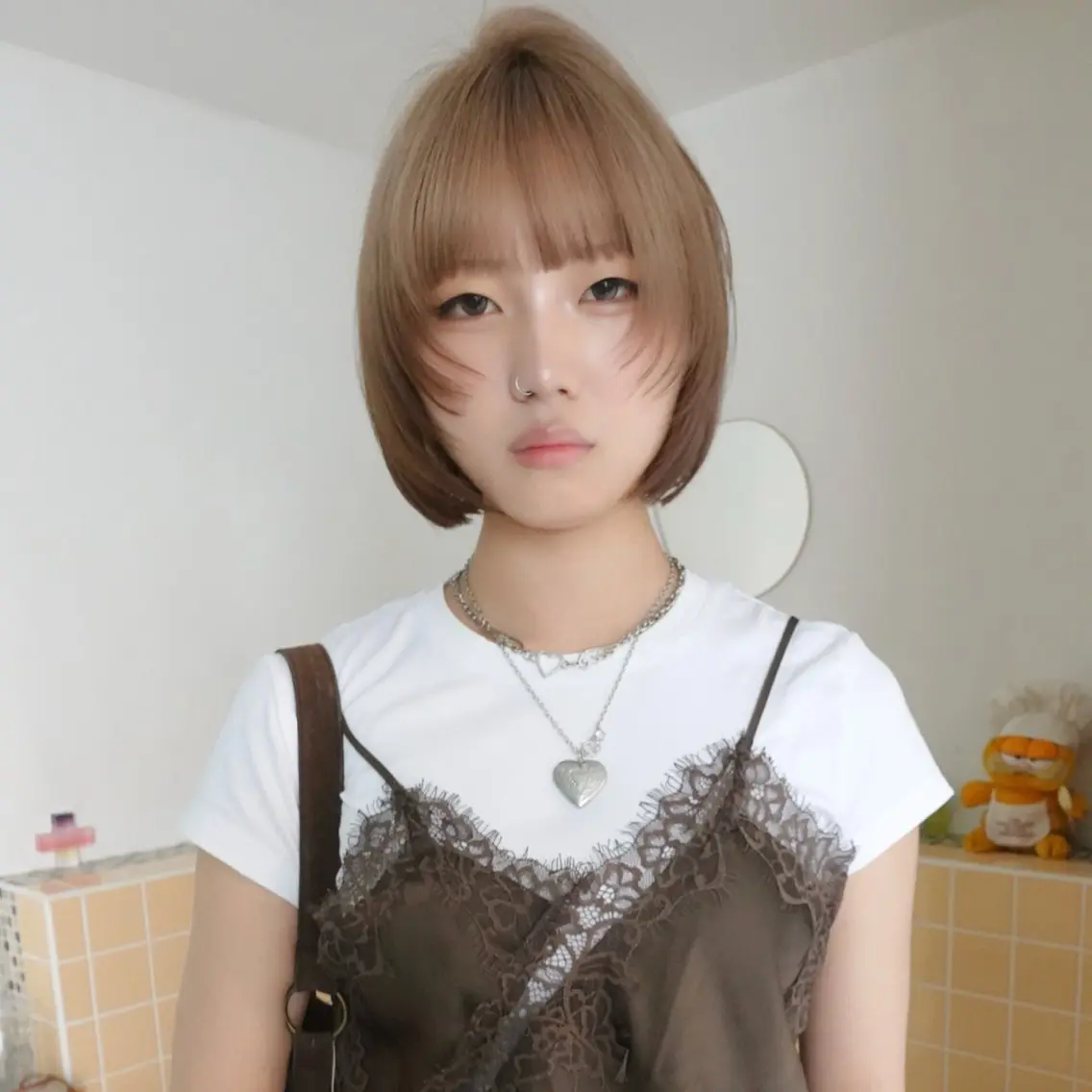 ショート カラー カット ヘアカラー トリートメント ヘッドスパ ヘアセット ブリーチ×似合わせハ イトーン🍎ののかのヘアスタイル