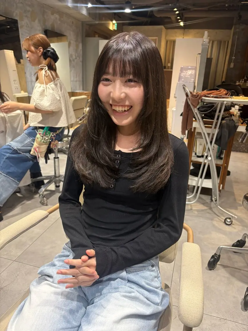 ミディアム カラー カット ヘアカラー 相宮 優羽のヘアスタイル