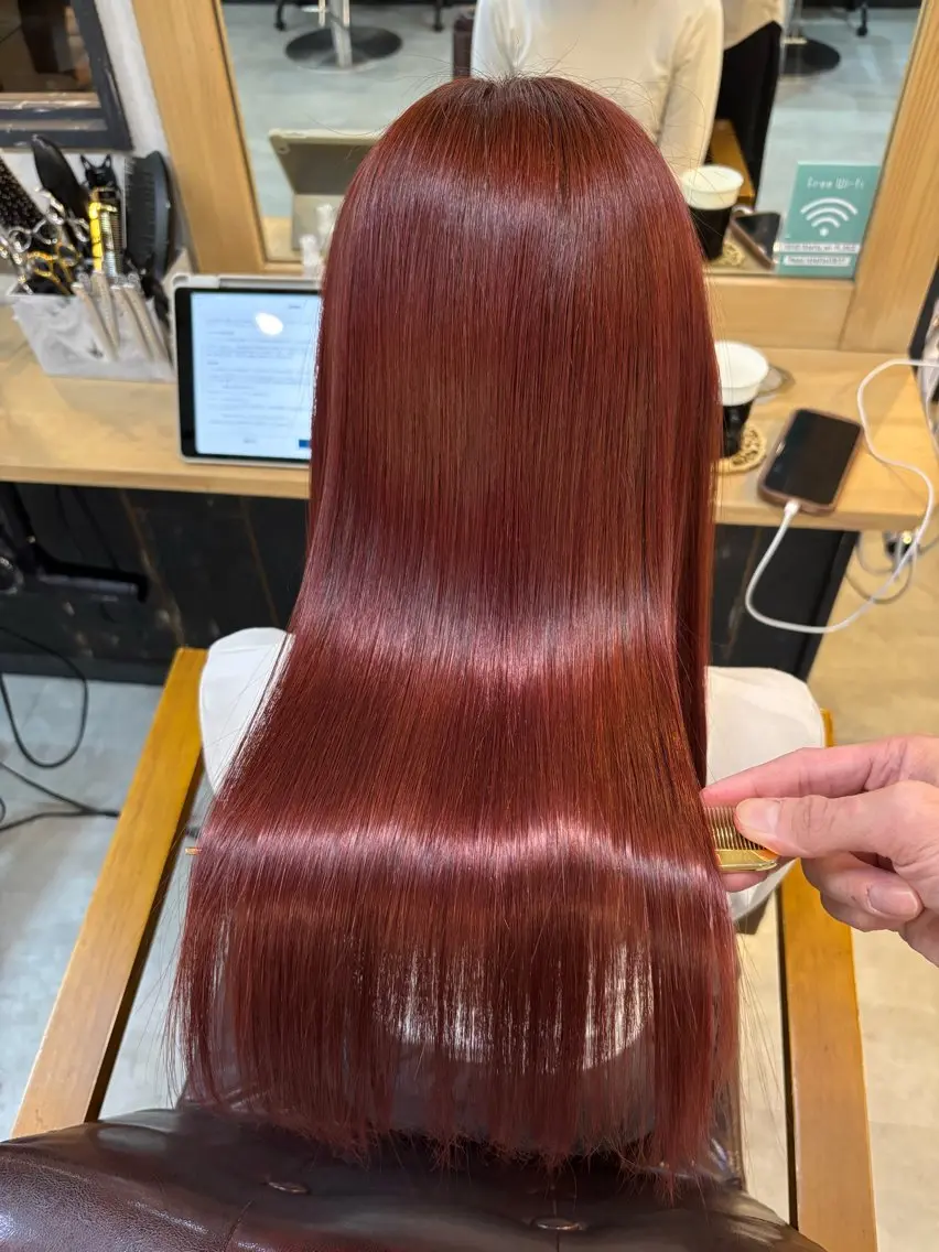 ロング 髪質改善 ロング 酸性ストレート カット ヘアカラー 縮毛矯正 トリートメント ヘッドスパ ヘアセット 美髪矯正 🌈髪質改善 山下のヘアスタイル