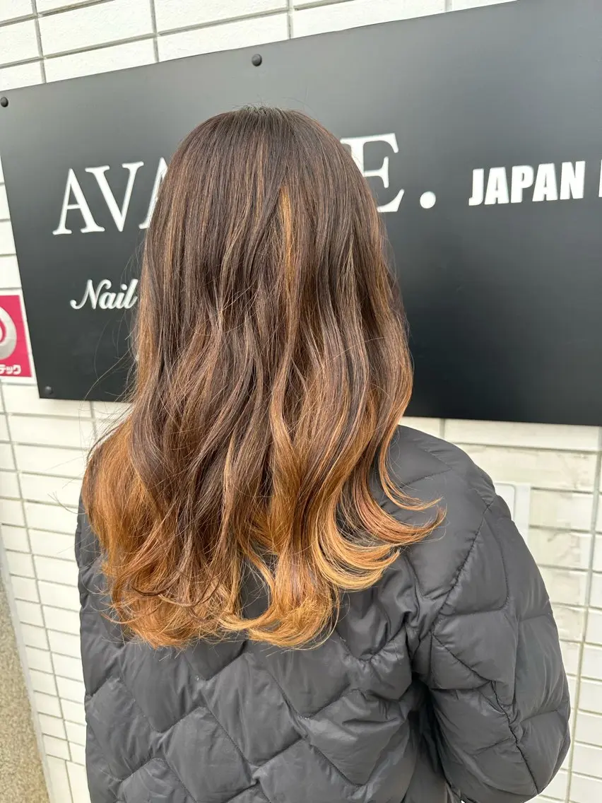 ロング レイヤーカット カット ヘアカラー 巻ける髪質改善🫧ハ イライト/永田汰伊智のヘアスタイル