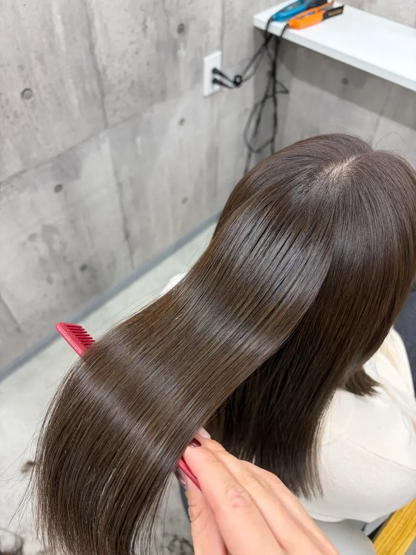 ロング カラー カット ヘアカラー トリートメント ageless/ nana/髪質改善のヘアスタイル
