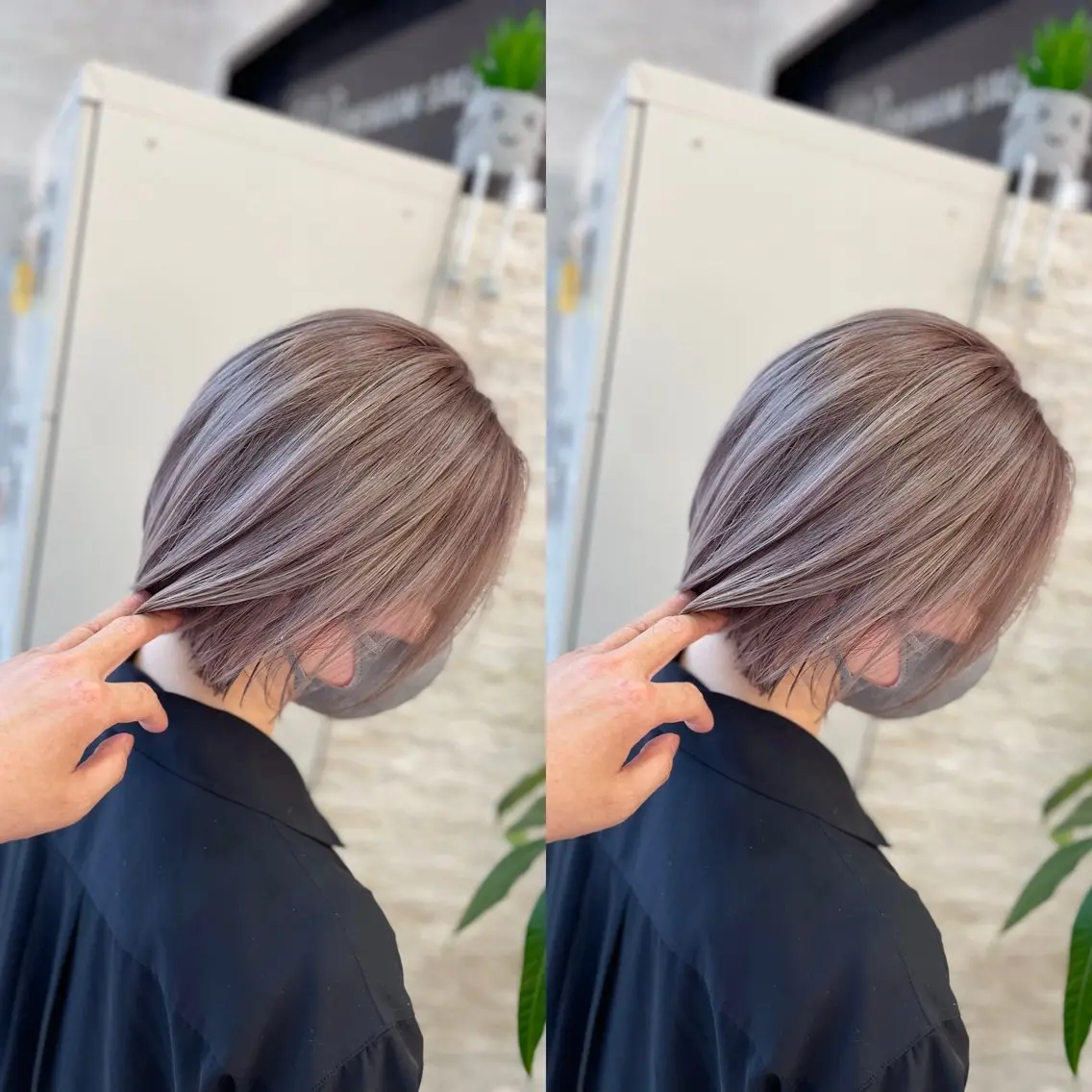 ショート ヘアカラー Y Uのヘアスタイル