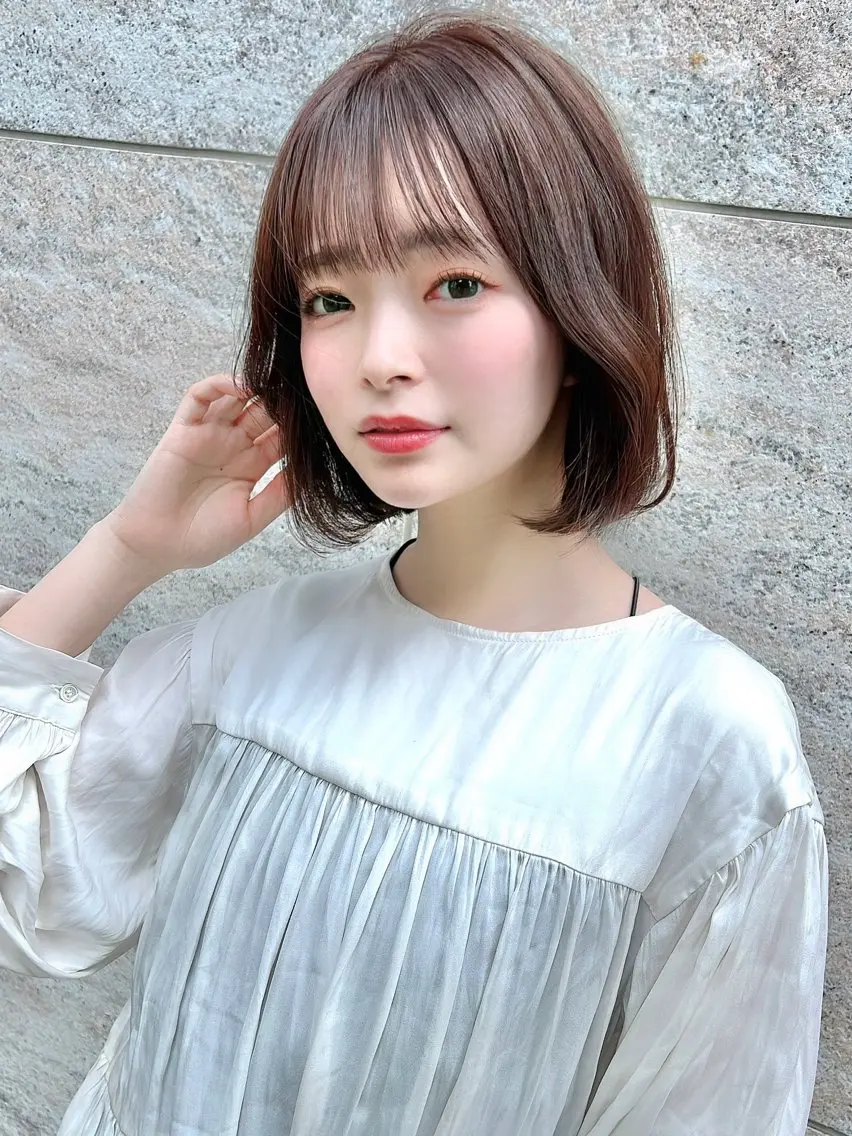 ショート カラー ボブ ボブ/レイヤー /植原健太のヘアスタイル