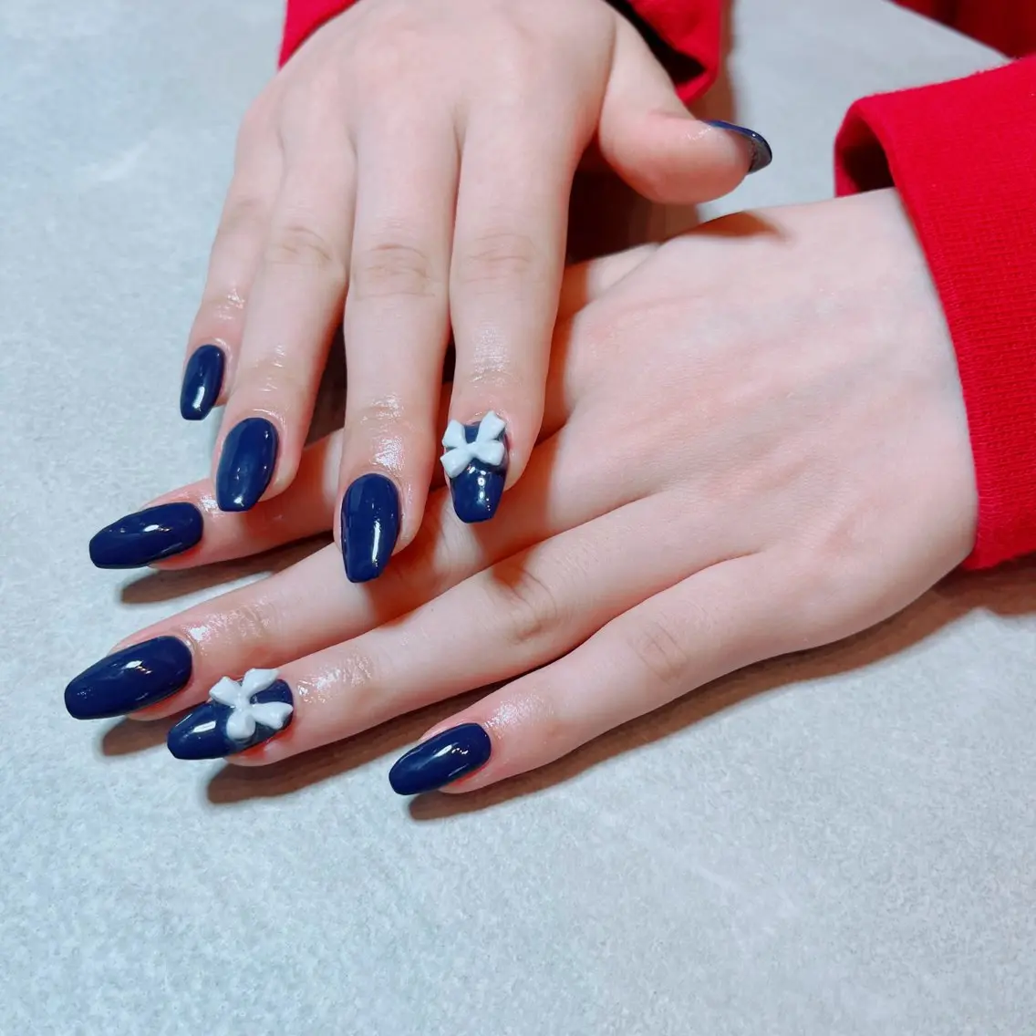 ネイル 持ち込み ワンカラーネイル RUI ☆のネイルデザイン