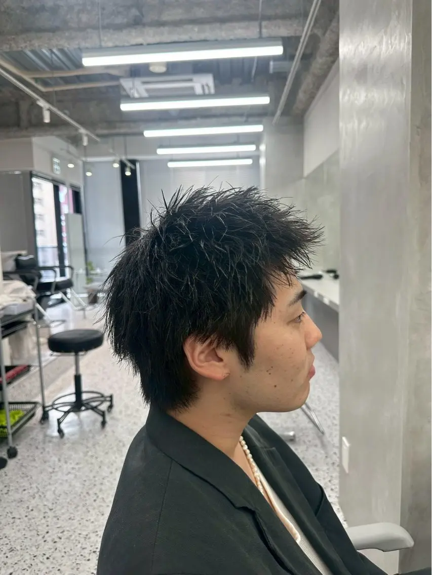 メンズ スパイキーショート メンズ専門/パーマ 特化/栄/北出瑞貴のヘアスタイル