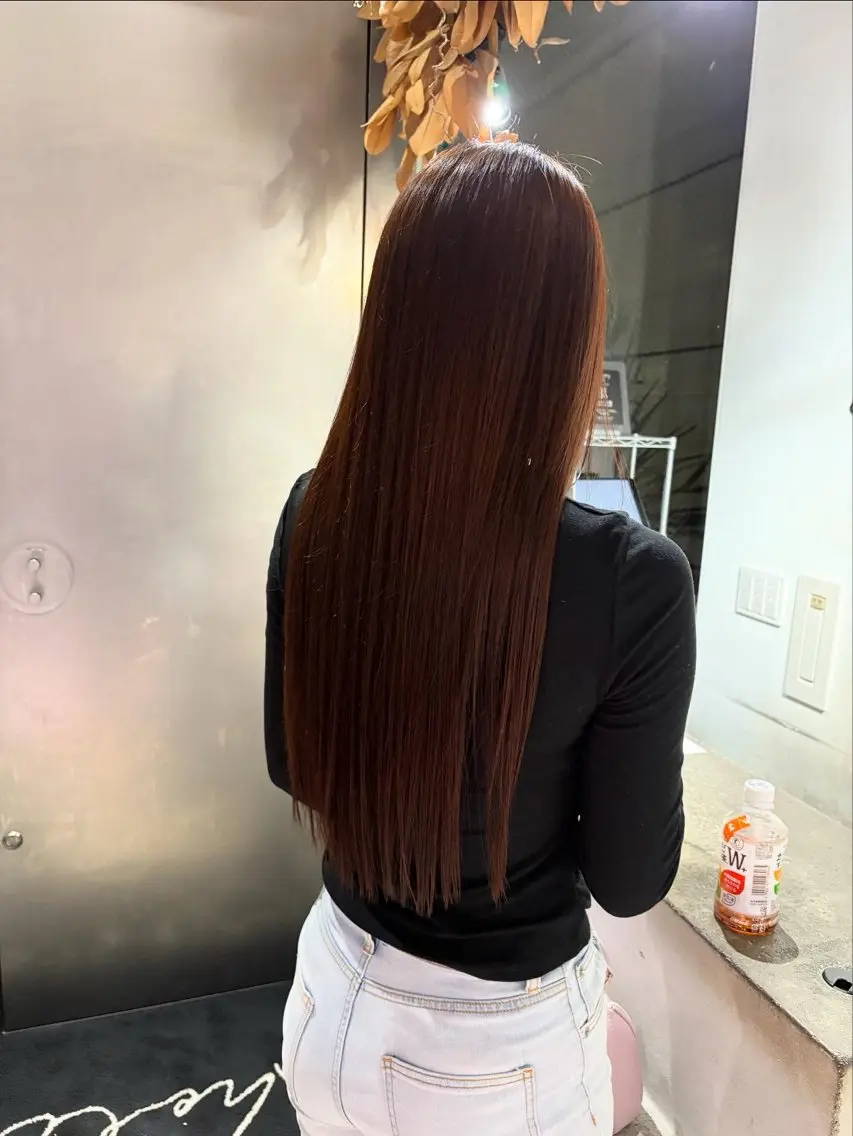 ロング カラー ブラウンカラー カット ヘアカラー トリートメント インナーカラー/天神 ブリーチ/吉田のヘアスタイル