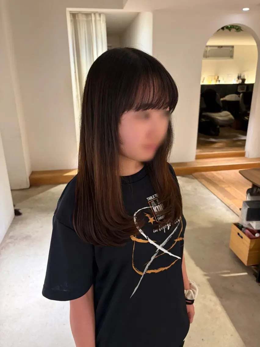 セミロング 笹野 日麻莉のヘアスタイル
