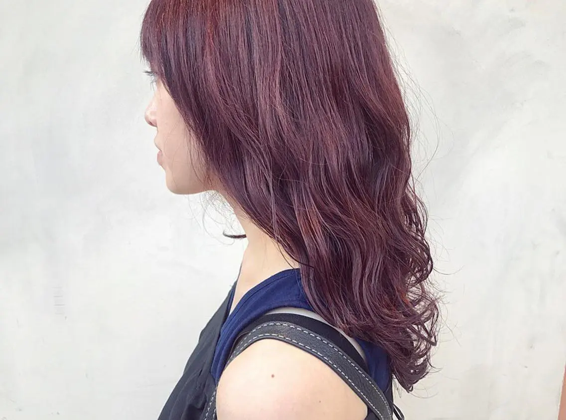 カラー ブラウンカラー レッドカラー ミヤワキ モモコのヘアスタイル