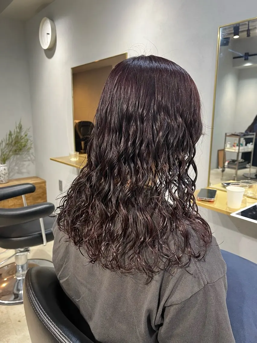 カラー パーマ ラベンダーカラー ラベンダーピンク ピンクカラー カット ヘアカラー パーマ 🎀持ちのいいパーマ 🎀mikihoのヘアスタイル