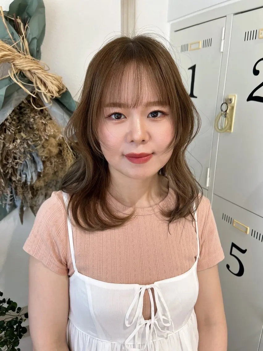 ミディアム カラー カット ヘアカラー トリートメント merc.🎀 せのおのヘアスタイル