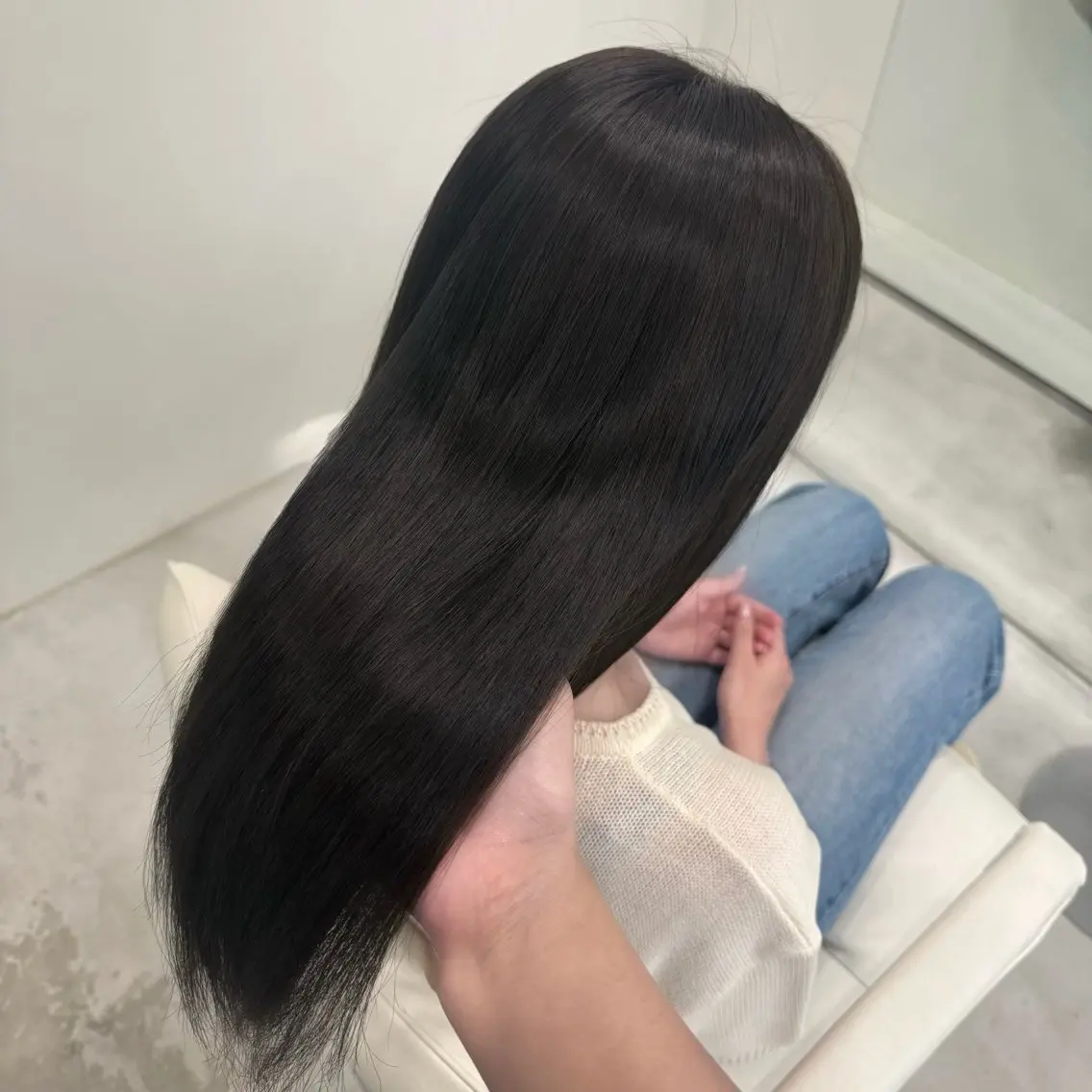 カット&カラーメニュー🩵  前髪カット＋ワンカラーの写真