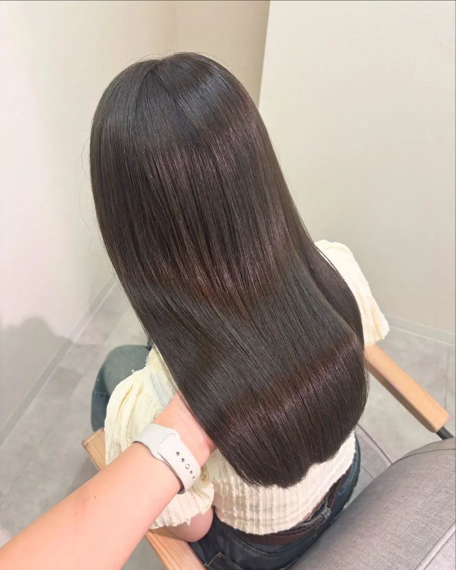 セミロング カラー カット ヘアカラー トリートメント ヘッドスパ 広島/ヘアセット /ベージュ/わかなのヘアスタイル