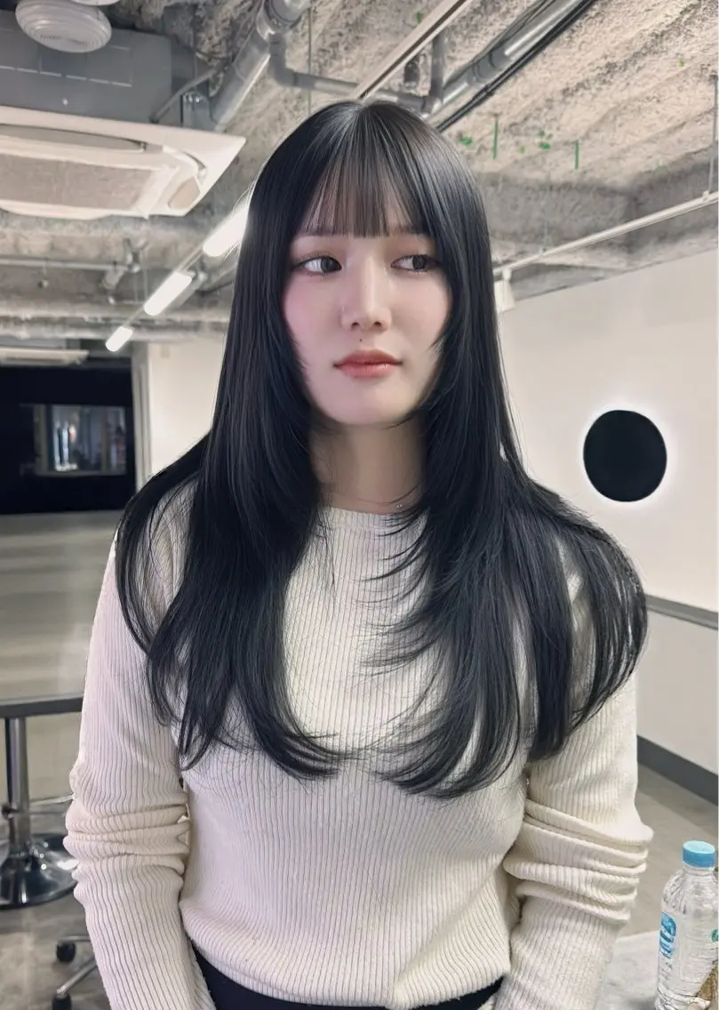 ロング カラー カット ヘアカラー トリートメント 新宿/髪質改善/ レイヤー/サカキのヘアスタイル
