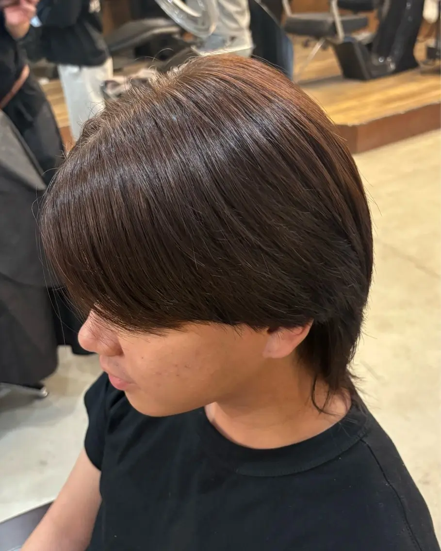 カラー メンズ 黒髪 ブルーカラー ブルーブラック ブラウンカラー 透明感カラー ヘアカラー ⭐️フウタ⭐️/郡山 /透明感カラーのヘアスタイル