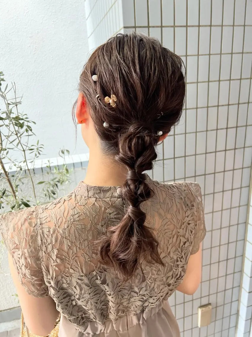 ヘアアレンジ ヘアセット ヘアメイクネイリスト hidemi中目黒のヘアスタイル