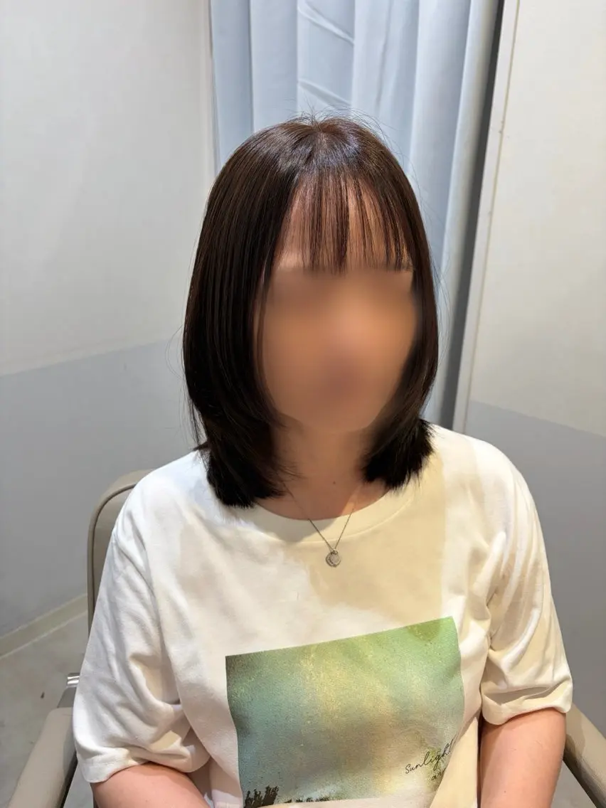 ミディアム カラー ミディアムレイヤー 韓国風ヘア レイヤーカット カット ヘアカラー トリートメント 韓国ヘア•艶カラー 飛鳥 薫のヘアスタイル