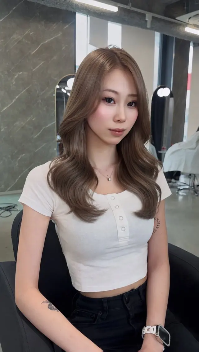 セミロング カラー ヘアカラー 髪質改善🫧 カラー特化/Hinaのヘアスタイル
