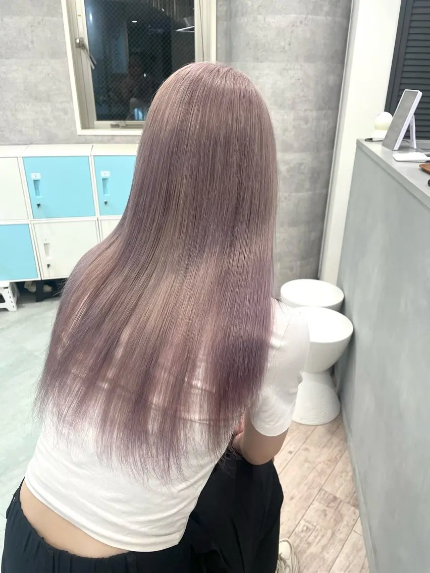 ロング ヘアカラー トリートメント ♡似合わせ ♡ハイトーン♡のヘアスタイル