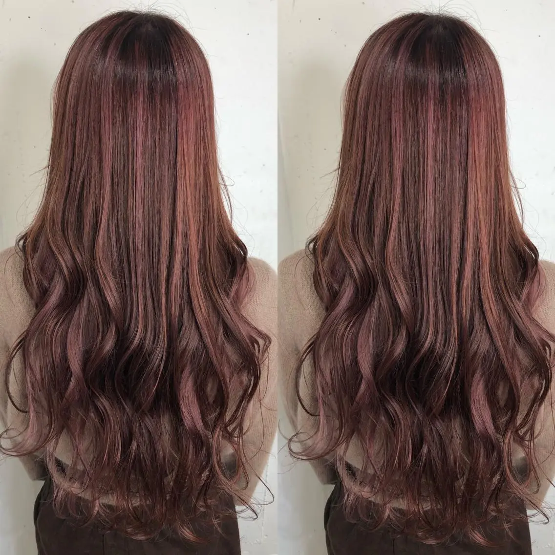 ロング カラー パーマ ヘアアレンジ ハイライトカラー ハイライト 八巻 晴香のヘアスタイル