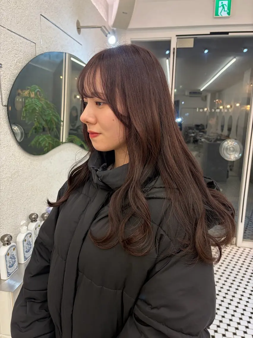 ロング まろやかベージュ🤎 艶カラー🔔リンのヘアスタイル