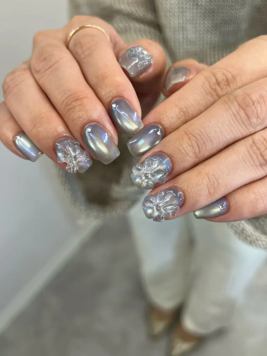 ネイル オーロラネイル ジェルネイル マグネットネイル ニュアンスネイル パラジェル ハンドネイル ハンドケア Bana_ Nailのネイルデザイン