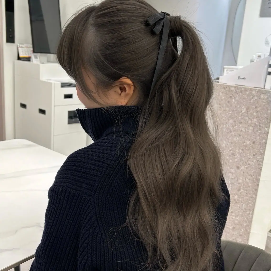 ロング カラー カット ヘアカラー トリートメント 透明感カラー 古山 結季🌙🖤のヘアスタイル