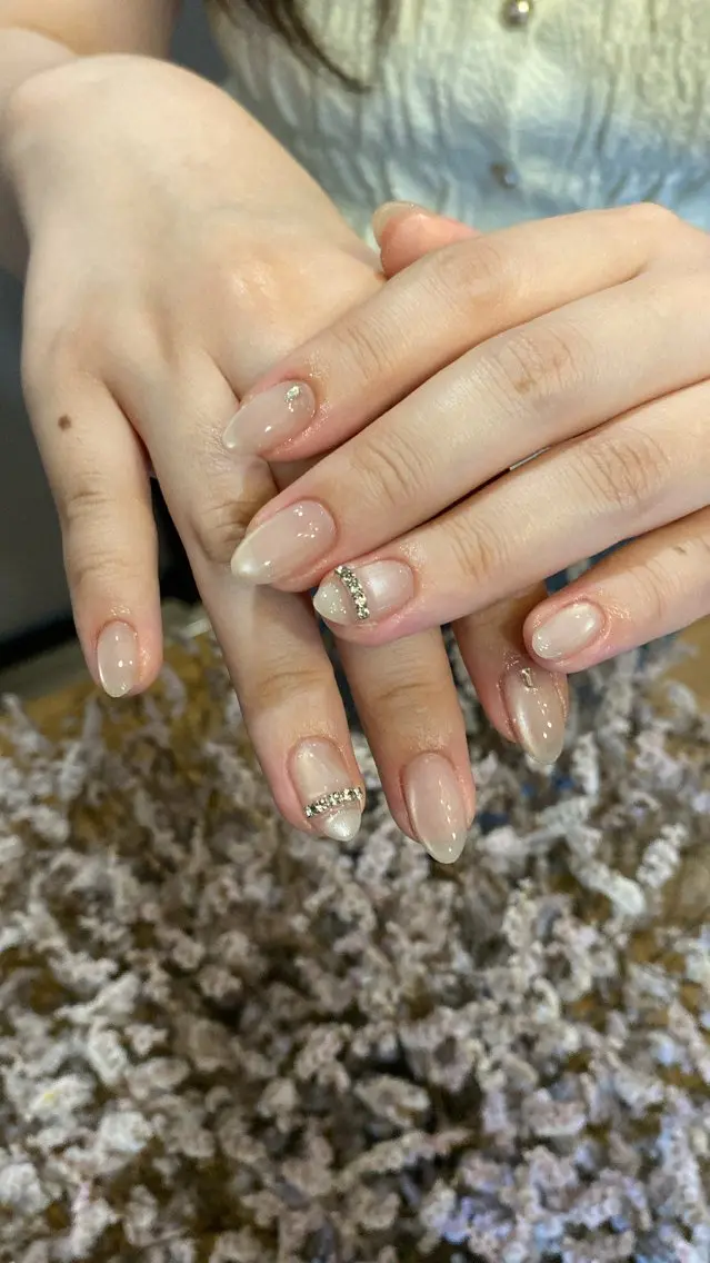 ネイル ハンドネイル crystal ⭐︎ colorのネイルデザイン