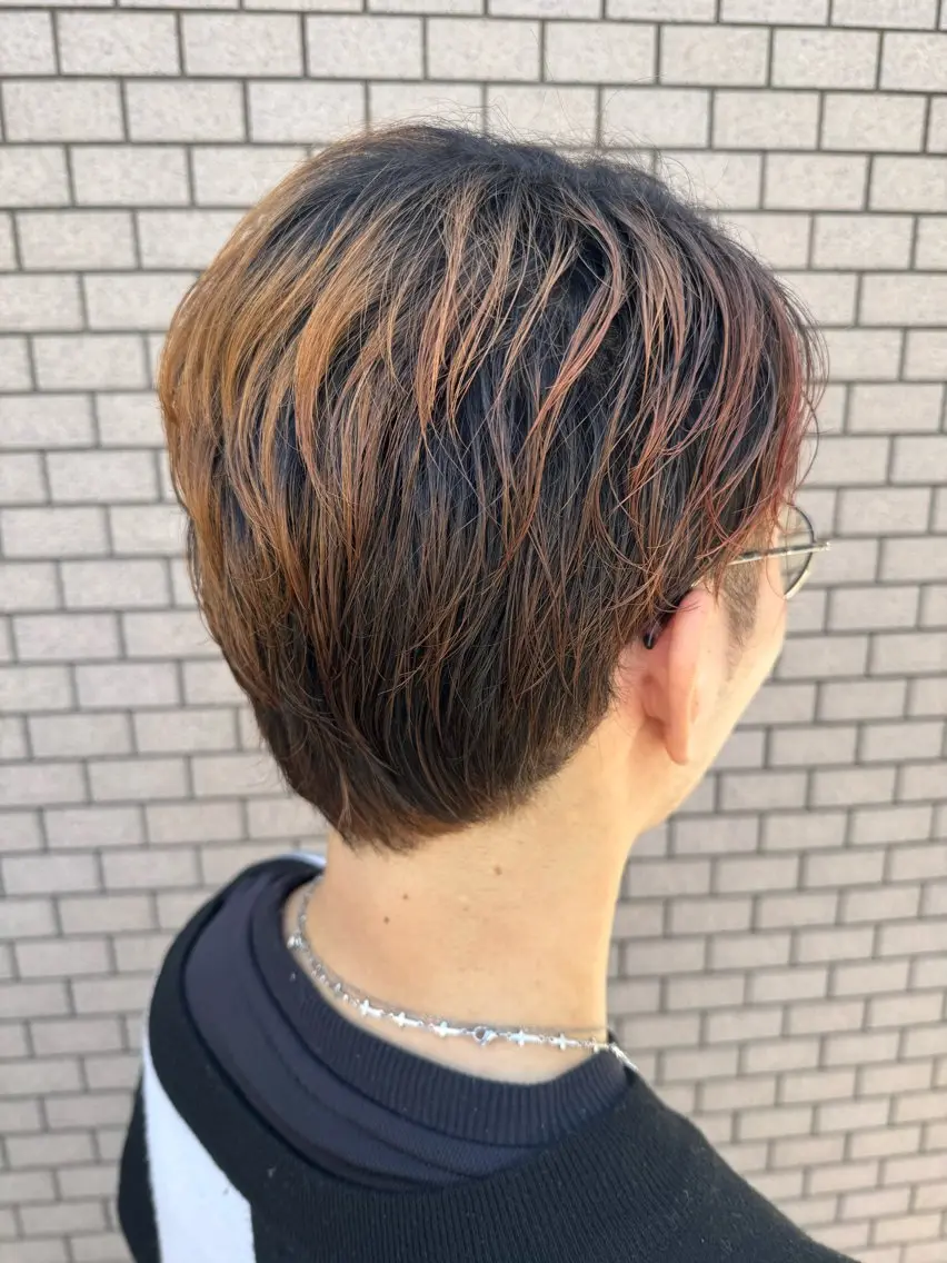 ショート メンズ カット パーマ/ハイトーン /吉田眞のヘアスタイル