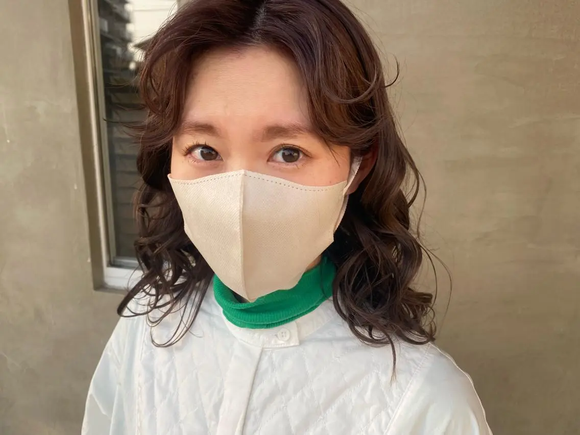 ミディアム カラー ベージュカラー ブリーチ 柔らかカラー🥛 mayucoのヘアスタイル