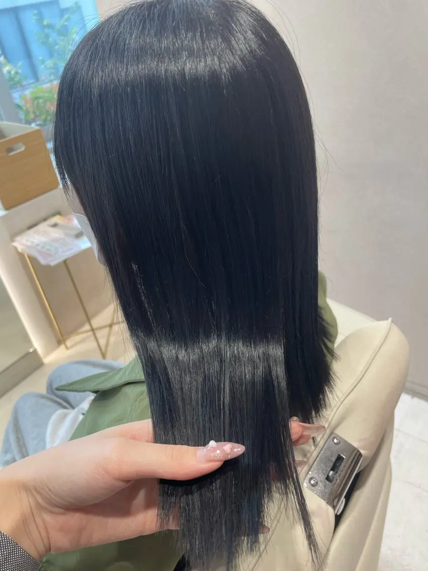 ミディアム 縮毛矯正 emusalon Rinaのヘアスタイル