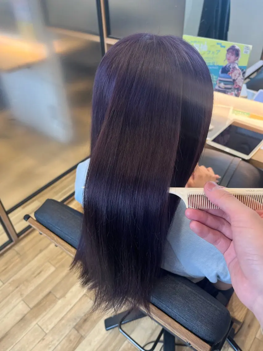ロング カラー ブルーカラー ブルーラベンダー ラベンダーカラー トリートメント 🟦メンズ特化🟦 たかしま　あさひのヘアスタイル