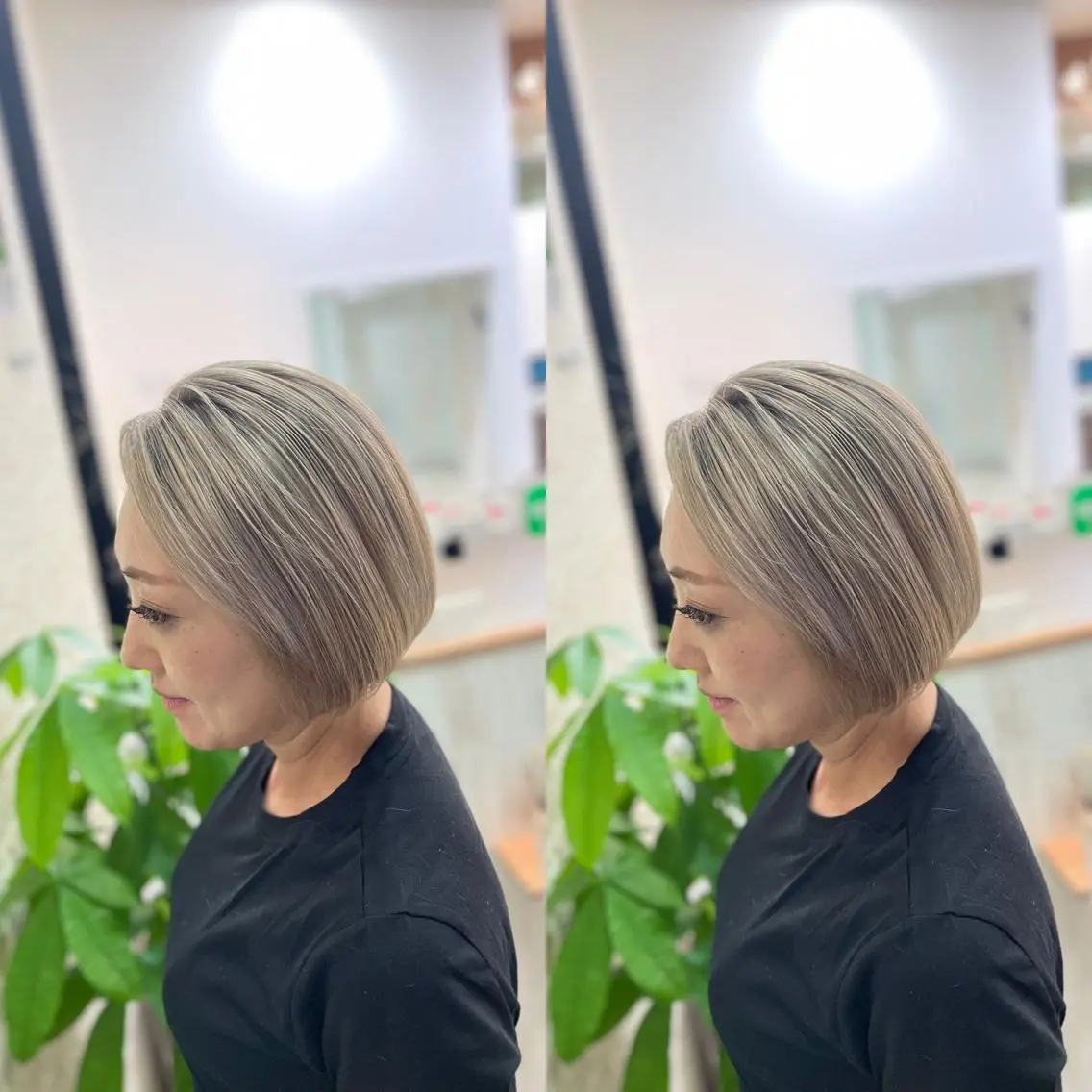 ショート ヘアカラー Y Uのヘアスタイル