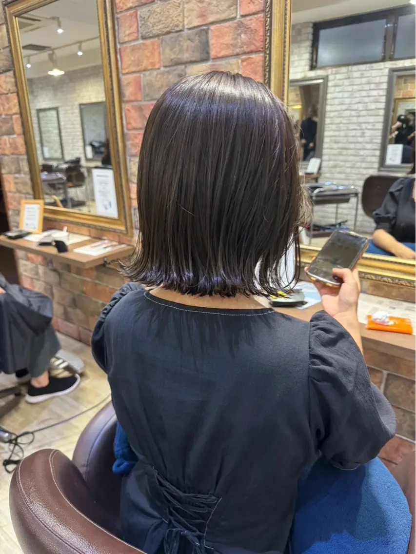 ミディアム 外ハネヘア 田中 元規のヘアスタイル