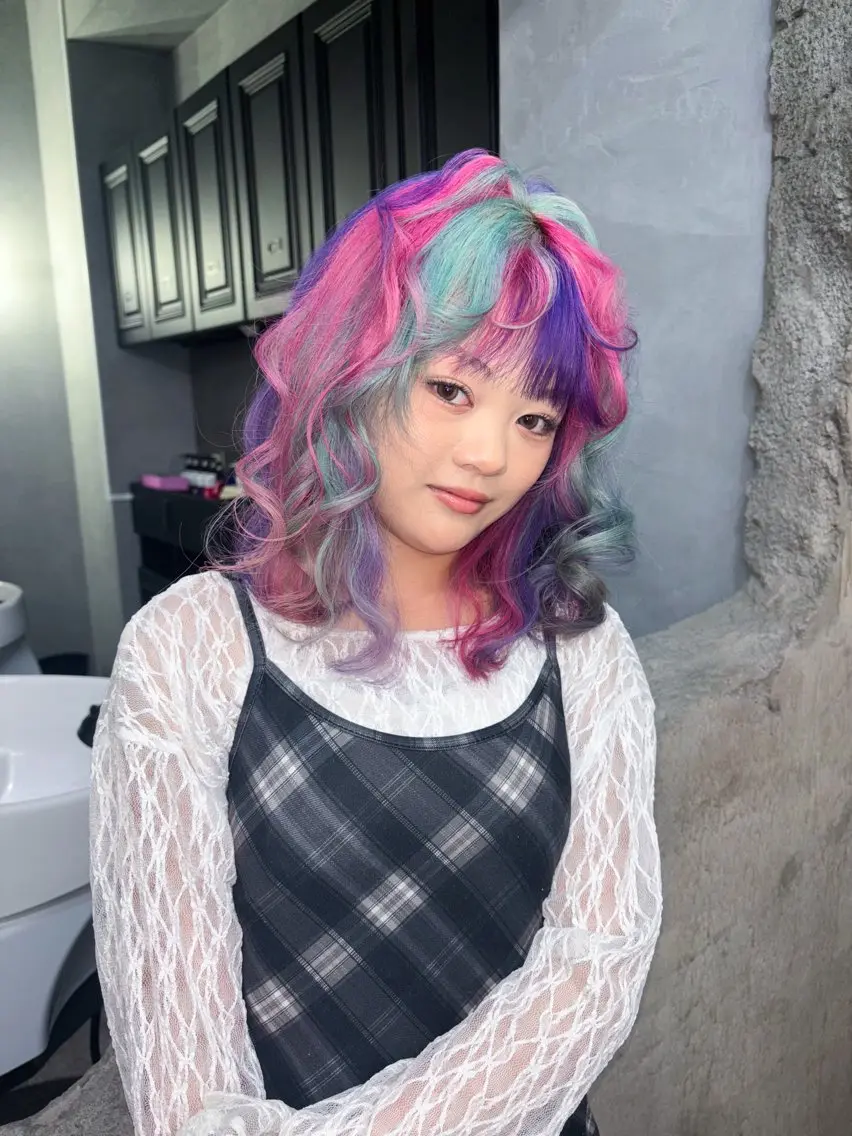 ミディアム カラー ヘアカラー デザインカラー /rioのヘアスタイル