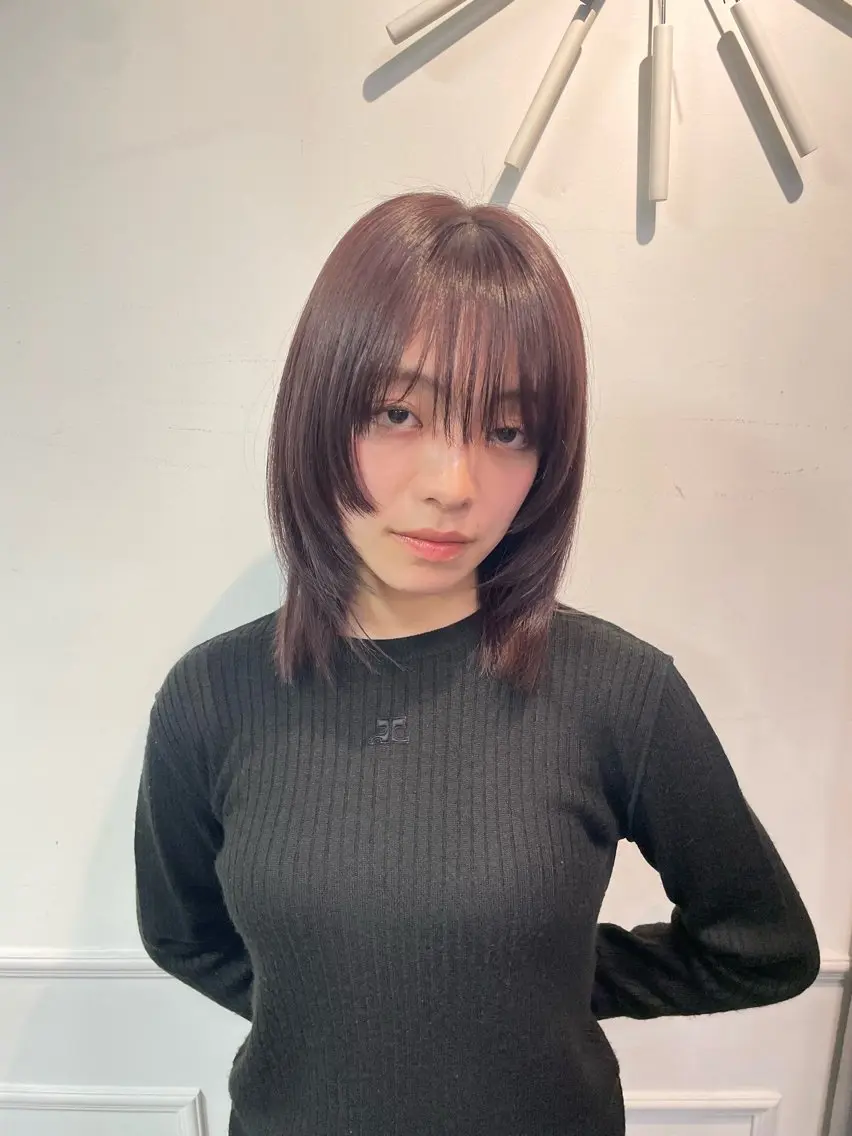 ミディアム カラー ヘアカラー トリートメント girly/ヘア メイクMitsukiのヘアスタイル