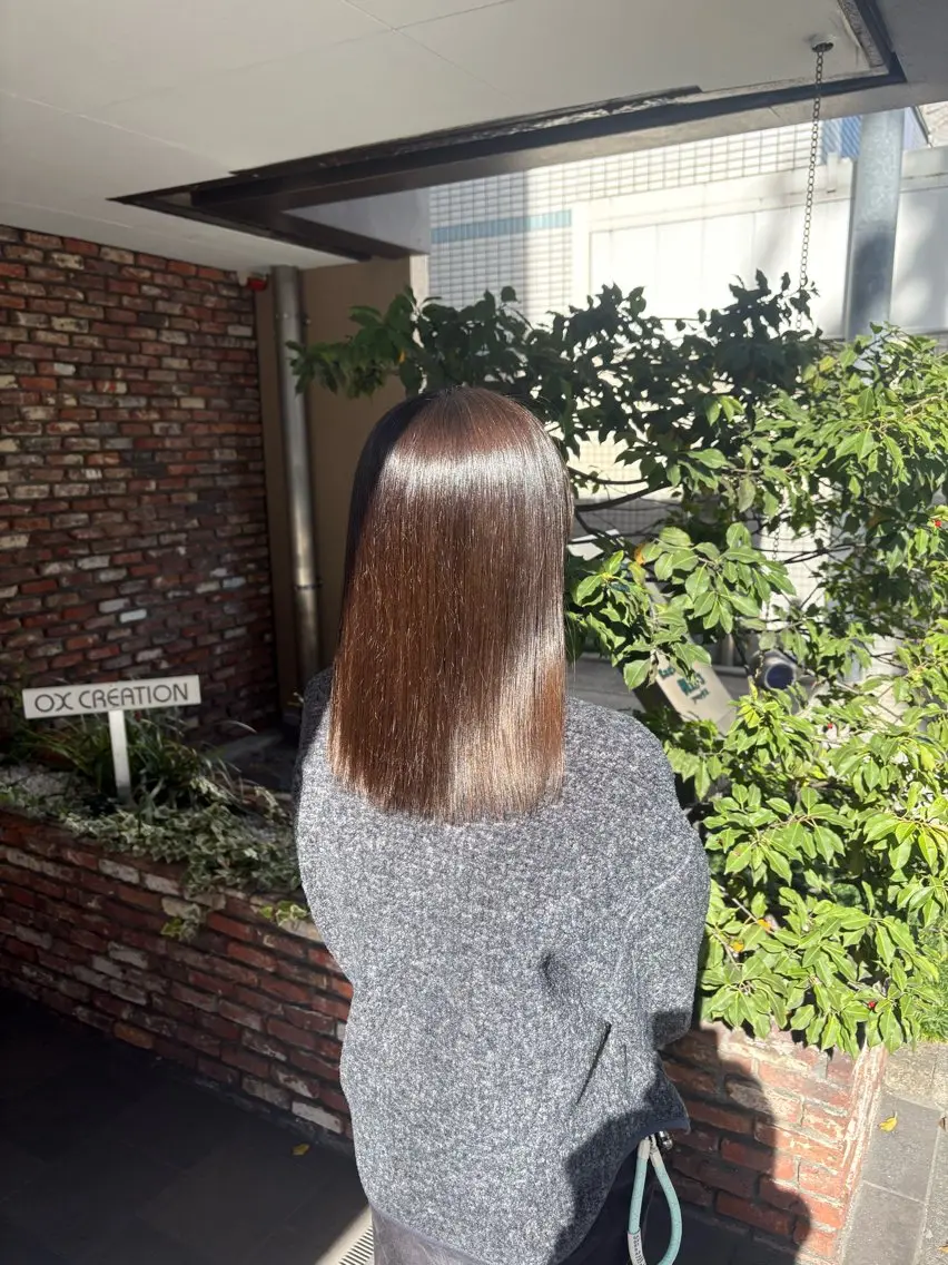 セミロング カット ヘアカラー トリートメント ショート 顔周りレイヤー/マオのヘアスタイル