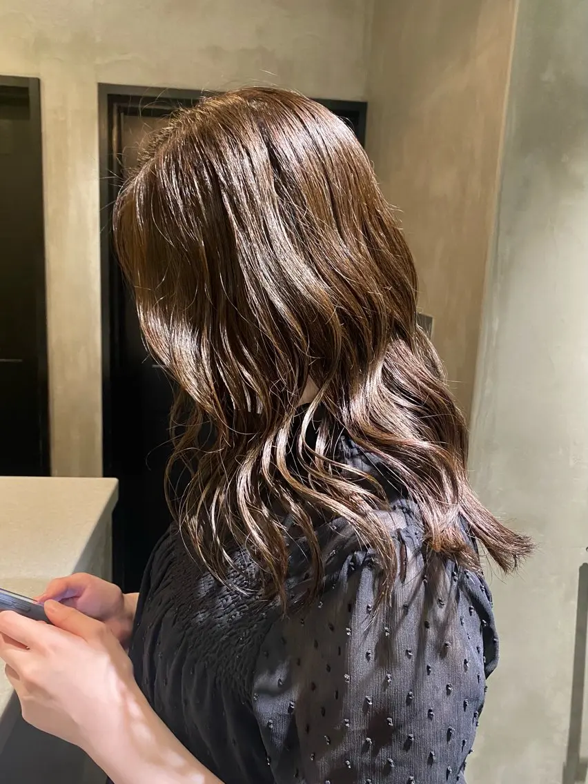 セミロング カラー デザイン/アレンジ ❤︎イシイレイのヘアスタイル