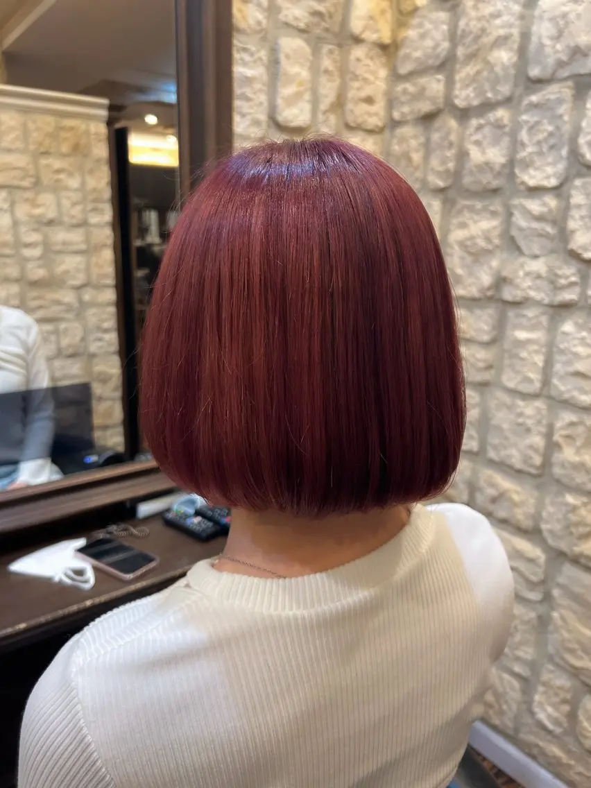 ショート カラー ブリーチ ピンクカラー ボブ 🪼宮当 亜海🪼のヘアスタイル