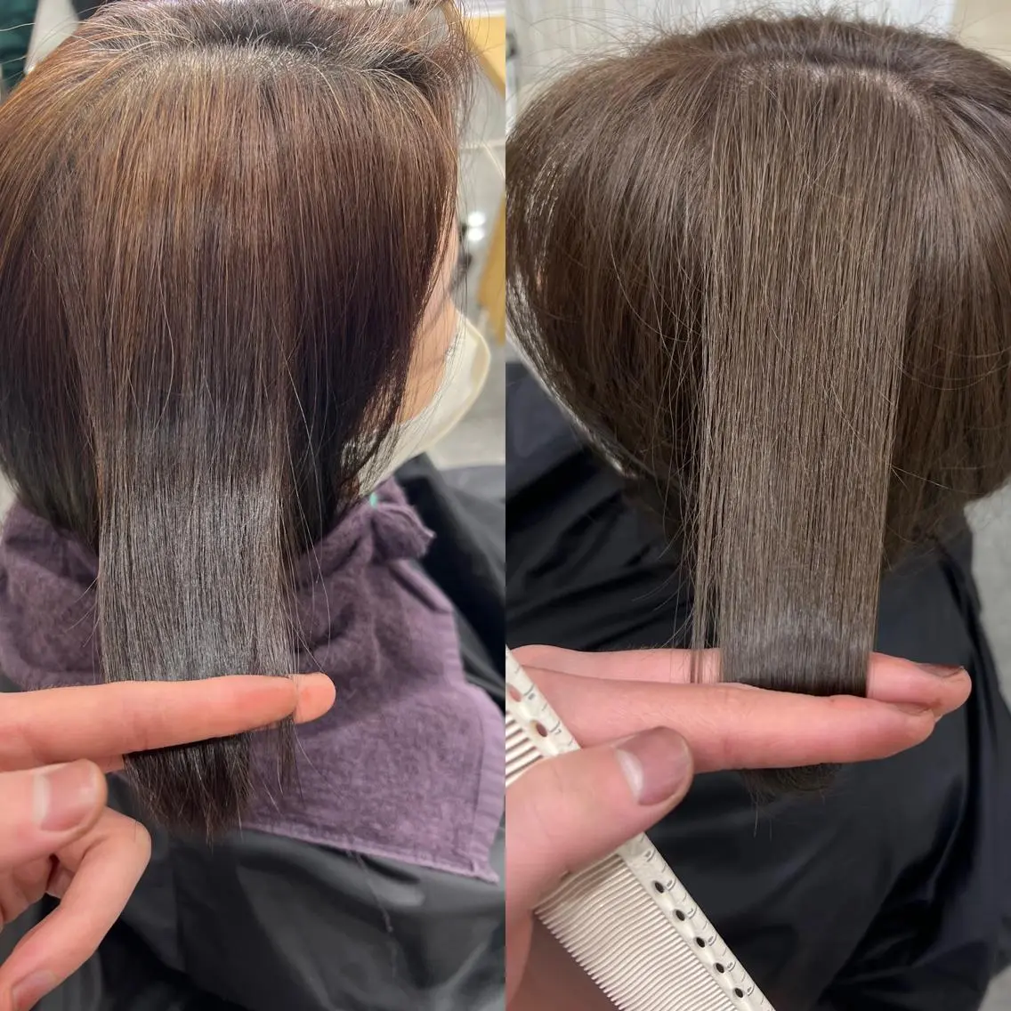 ミディアム カラー ヘアカラー トリートメント 太白区/白髪ぼかし ハイライト/千葉達人のヘアスタイル