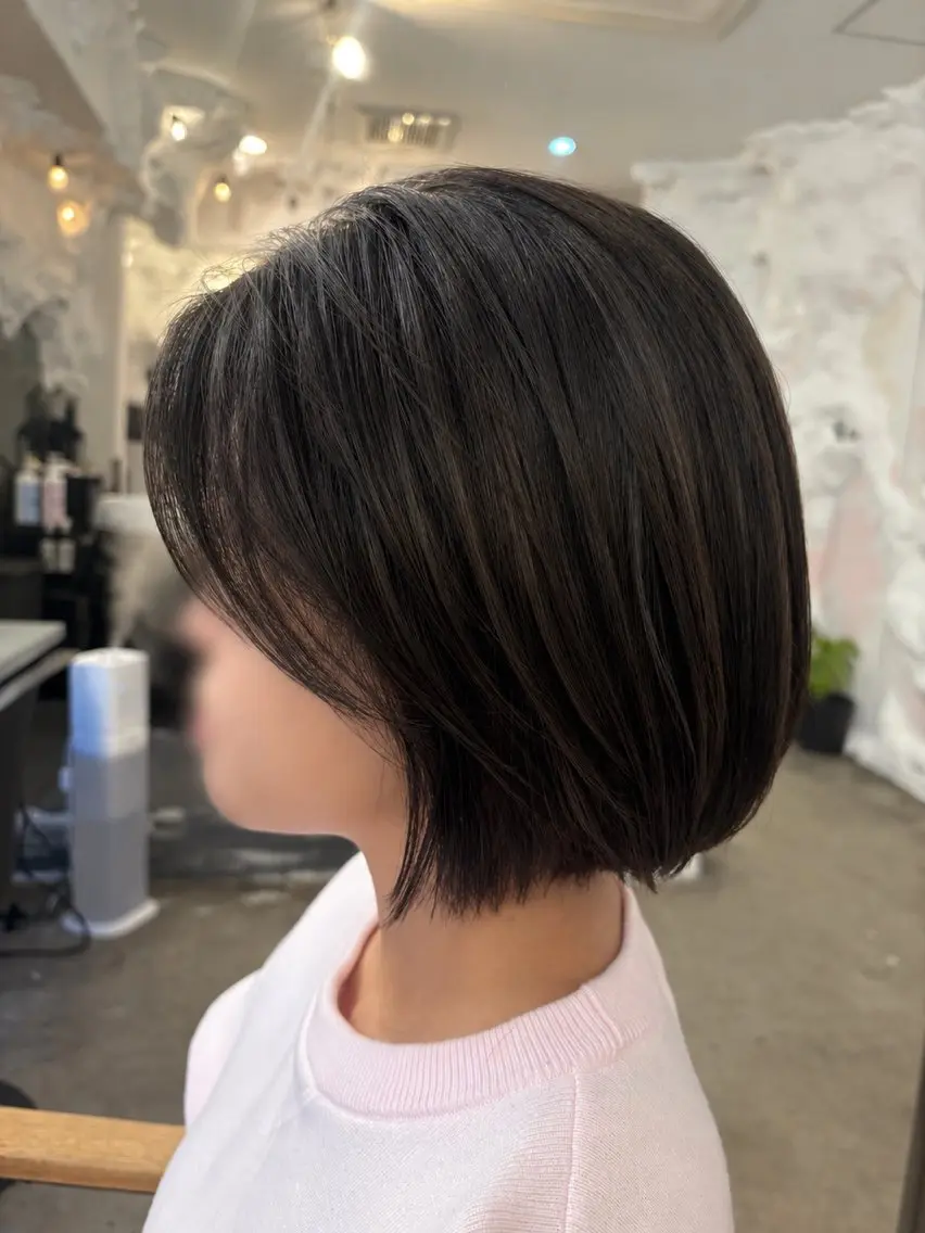 ショート カラー 透明感カラー 顔周りカット 似合わせカット カット ヘアカラー ✨韓国/透明感カラー ✨すみれのヘアスタイル