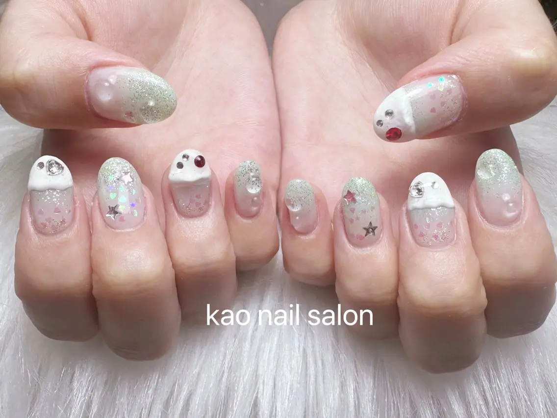 ネイル ハンドネイル kao nail マグネット/長さだしのネイルデザイン