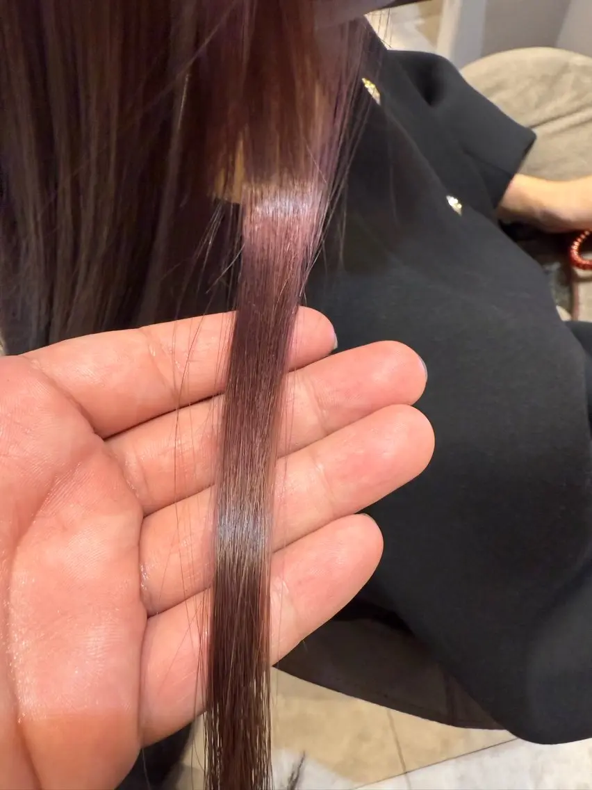 ロング カラー 田中拓人/ ハイライト/髪質改善のヘアスタイル