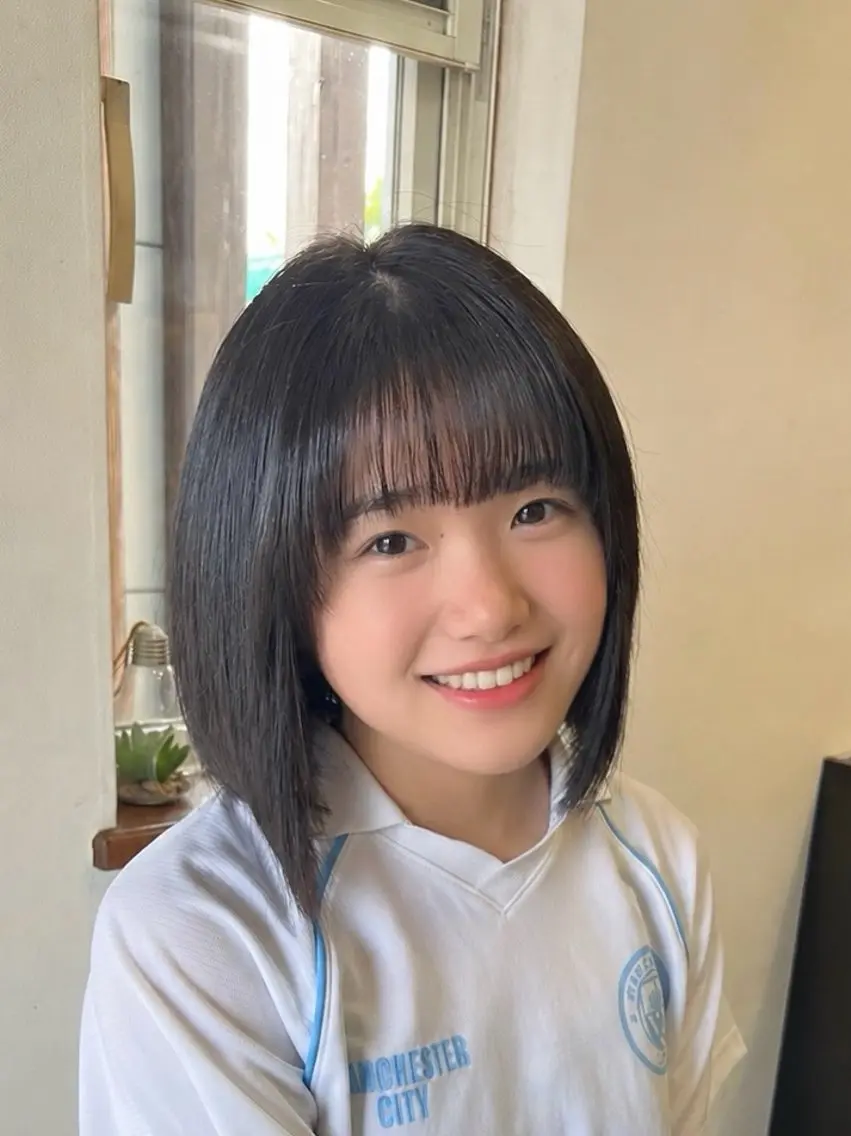 ショート パーマ ボブ ストレートパーマ 白阪 真子のヘアスタイル