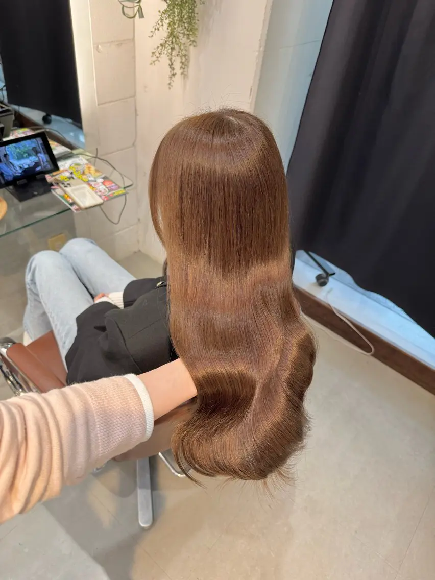 ロング カラー ベージュカラー CHiC ミサキのマツエク・マツパデザイン