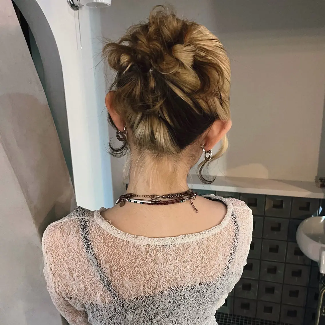 ミディアム ヘアアレンジ りね💟ハイトーン/ レイヤーカット✩.*のヘアスタイル
