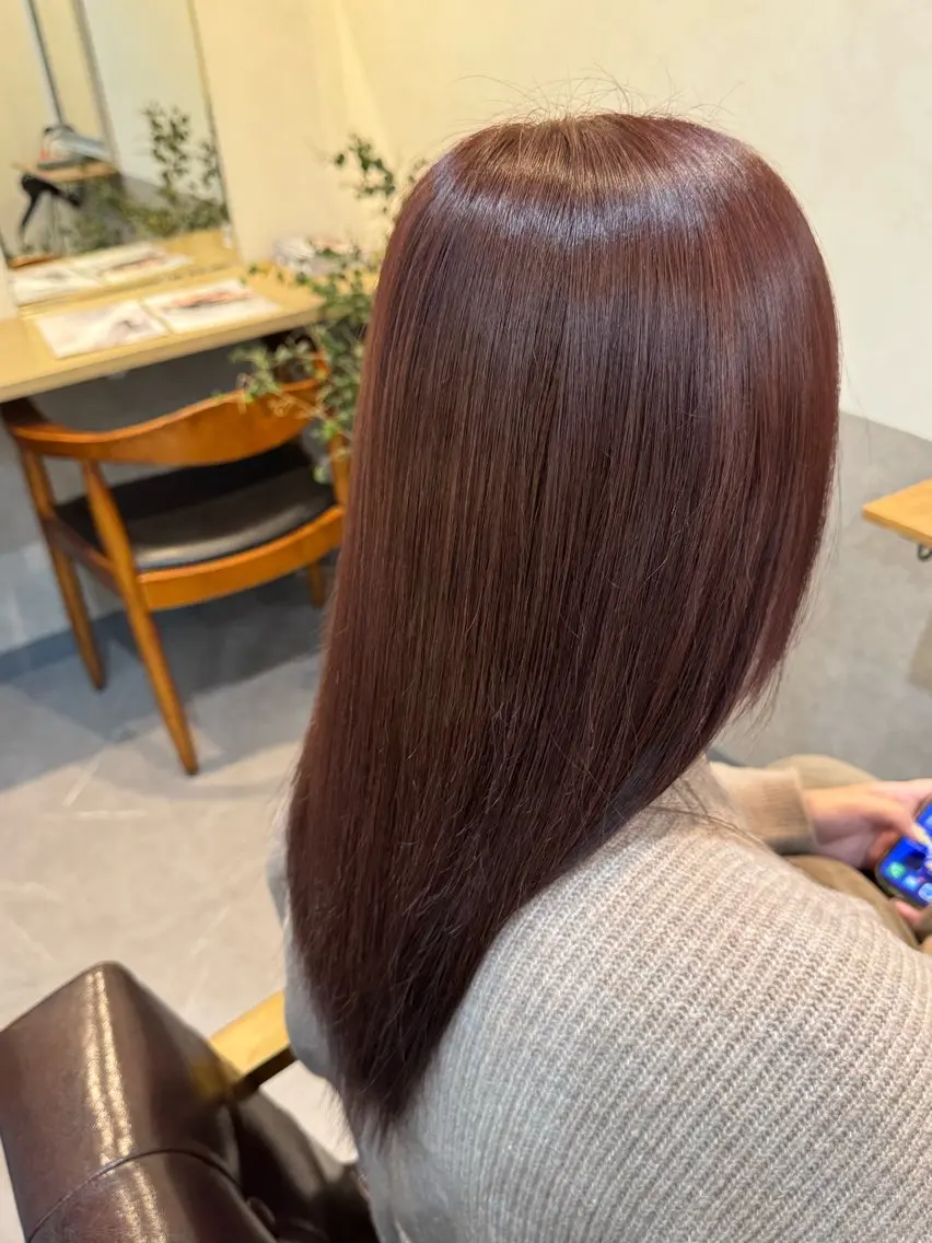 セミロング カラー ラベンダーカラー ピンクカラー ピンクラベンダー 船橋 Nerine 【ネリネ】かえでのヘアスタイル